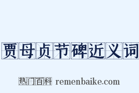 贾母贞节碑近义词是什么意思的图片